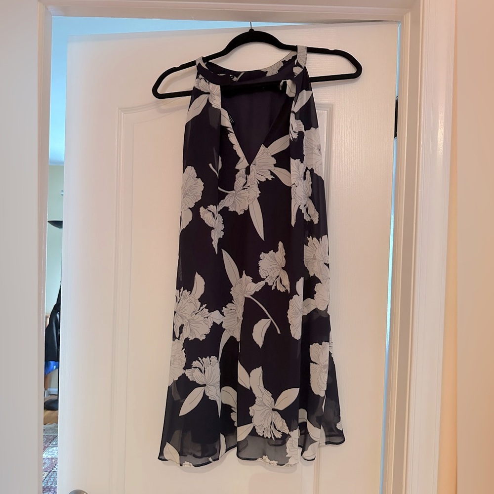 blue floral Aqua shift dress